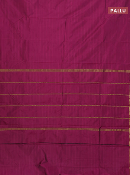 Arani semi silk saree purple with plain body and zari woven border