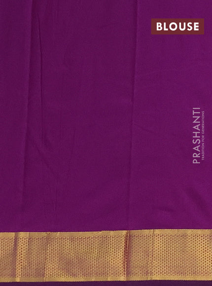 Arani semi silk saree purple with zari woven buttas and zari woven border