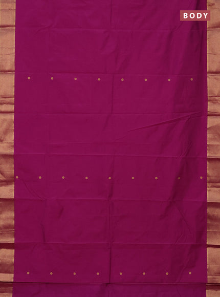 Arani semi silk saree purple shade with zari woven buttas and zari woven border