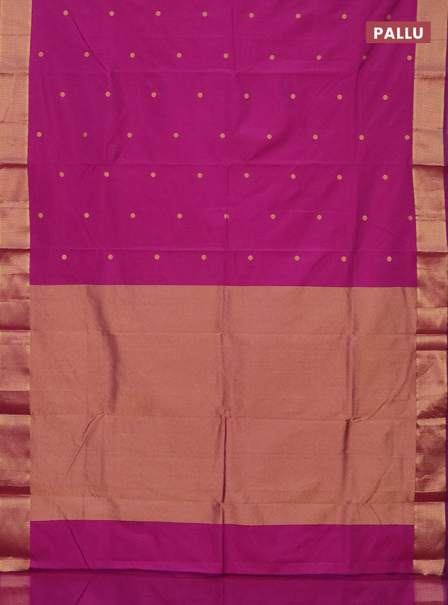 Arani semi silk saree purple shade with zari woven buttas and zari woven border