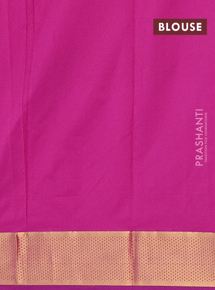 Arani semi silk saree purple shade with zari woven buttas and zari woven border