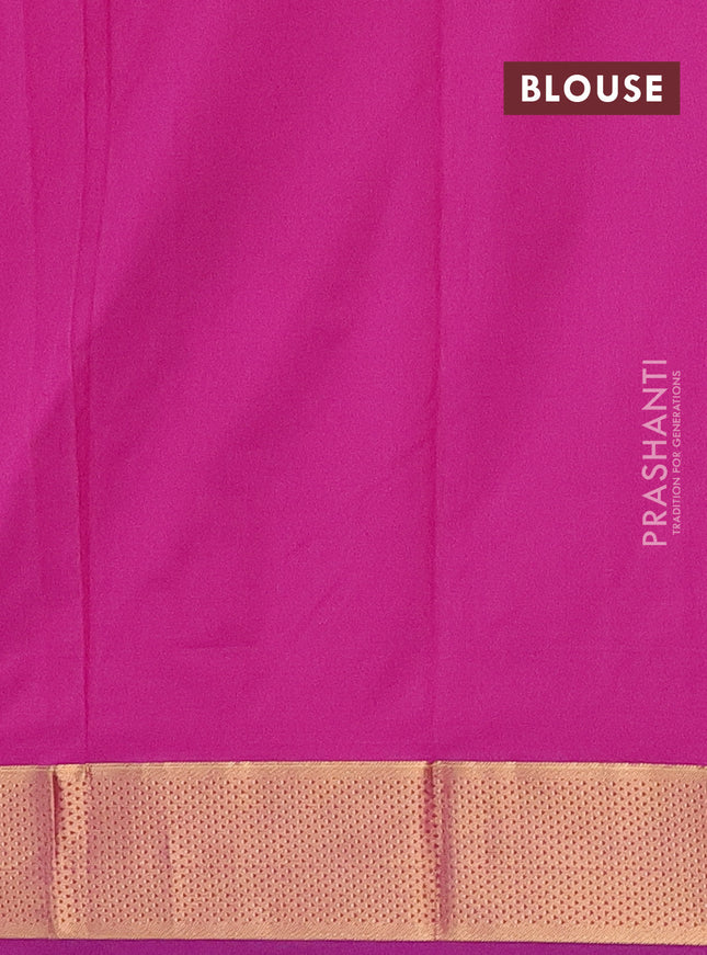 Arani semi silk saree purple shade with zari woven buttas and zari woven border