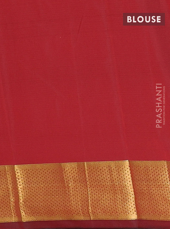 Arani semi silk saree maroon with zari woven buttas and zari woven border