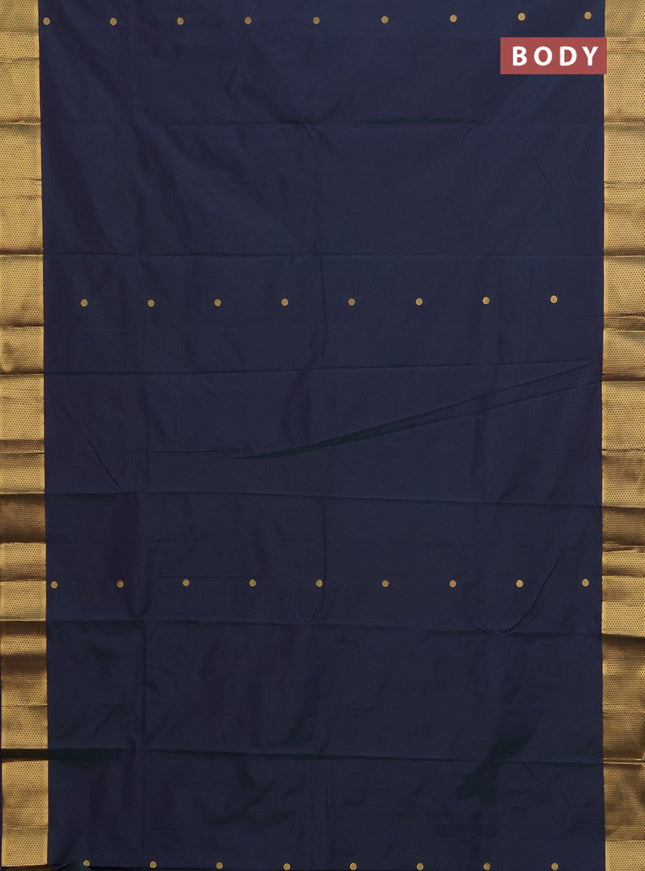 Arani semi silk saree dual shade of greenish violet with zari woven buttas and zari woven border