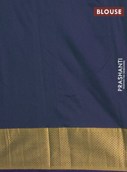 Arani semi silk saree dual shade of greenish violet with zari woven buttas and zari woven border