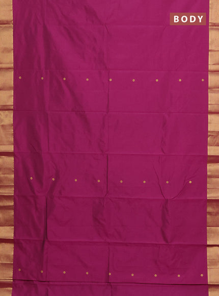 Arani semi silk saree purple with zari woven buttas and zari woven border