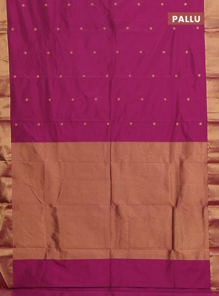 Arani semi silk saree purple with zari woven buttas and zari woven border