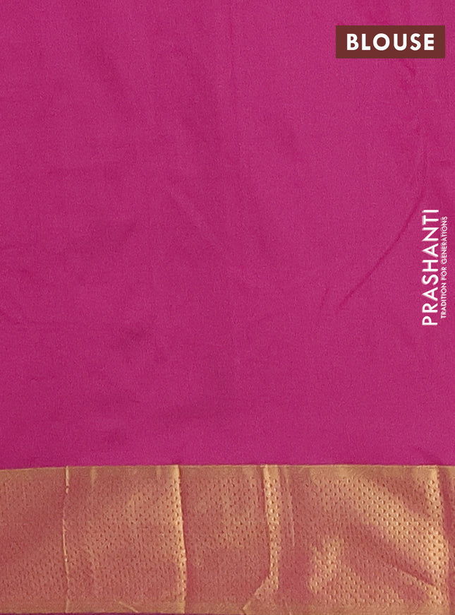 Arani semi silk saree purple with zari woven buttas and zari woven border