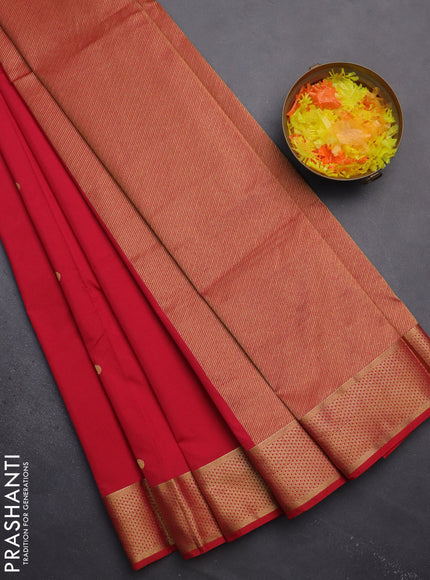 Arani semi silk saree pink with zari woven buttas and zari woven border