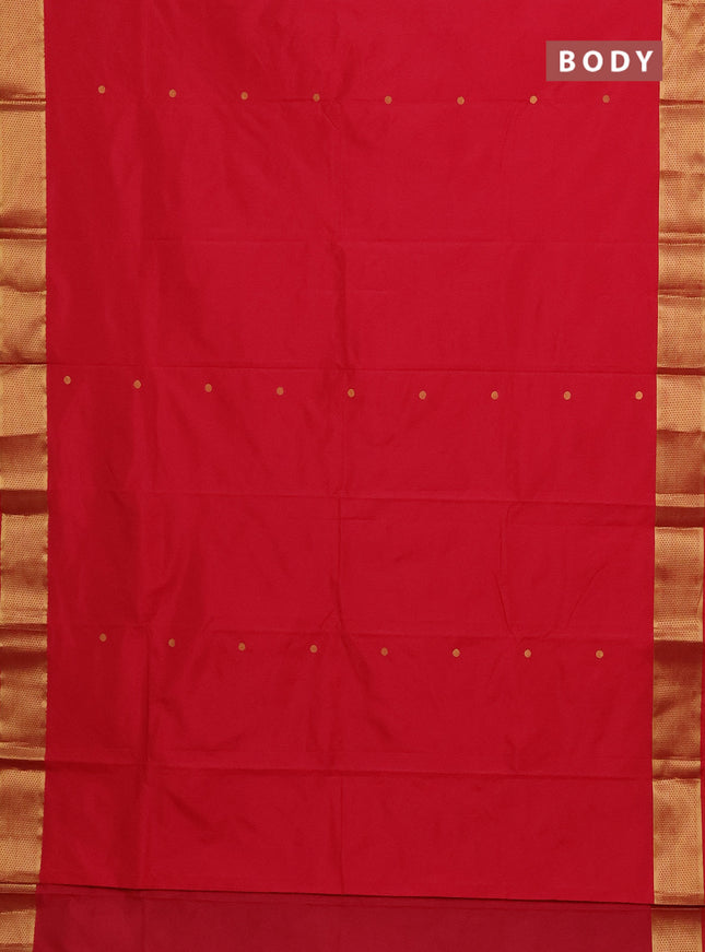 Arani semi silk saree pink with zari woven buttas and zari woven border