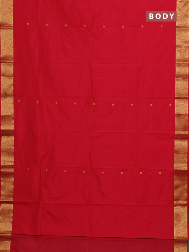 Arani semi silk saree pink with zari woven buttas and zari woven border