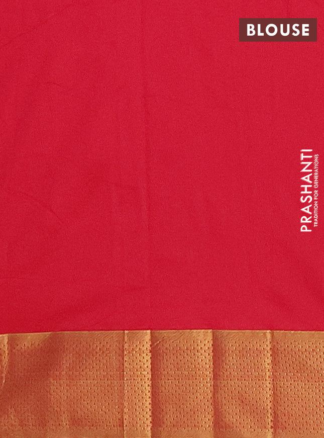 Arani semi silk saree pink with zari woven buttas and zari woven border