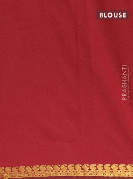 Arani semi silk saree maroon with rudhraksha & paisley zari woven buttas and zari woven border