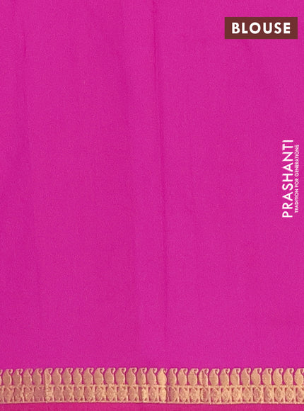 Arani semi silk saree purple with rudhraksha & paisley zari woven buttas and zari woven border