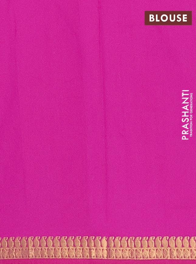 Arani semi silk saree purple with rudhraksha & paisley zari woven buttas and zari woven border