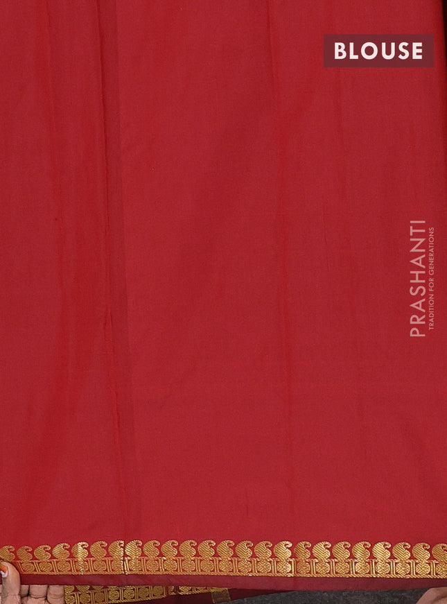 Arani semi silk saree maroon with rudhraksha & paisley zari woven buttas and zari woven border