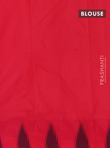 Arani semi silk saree pista green and dual shade of pink with plain body and temple design border