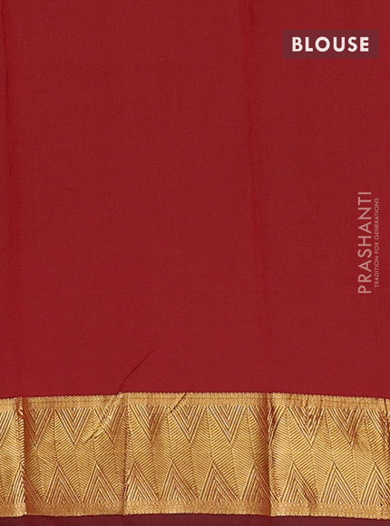 Arani semi silk saree maroon with zari woven rudhraksha buttas and zari woven border