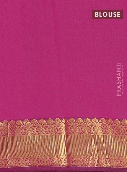 Arani semi silk saree purple with zari woven floral buttas and zari woven border