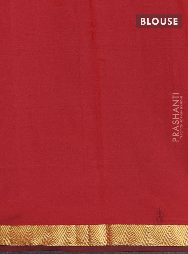 Arani semi silk saree maroon with zari woven temple buttas and zari woven border