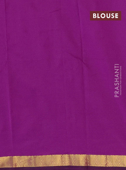 Arani semi silk saree purple with zari woven temple buttas and zari woven border