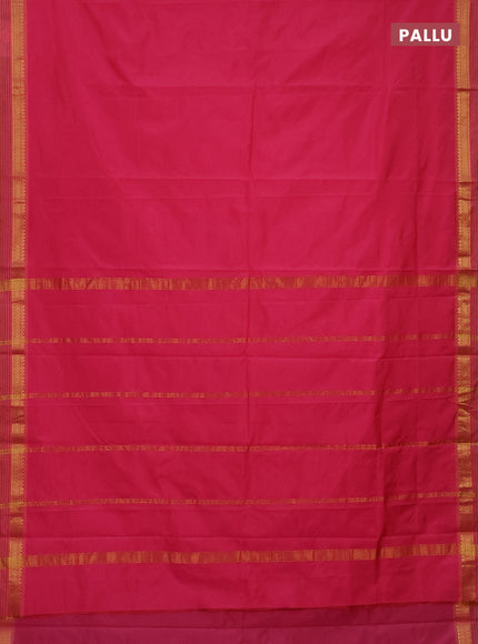 Arani semi silk saree candy pink and dual shade of yellow with plain body and zari woven simple border