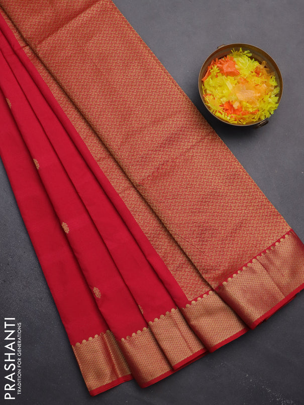 Arani semi silk saree pink with zari woven buttas and zari woven border