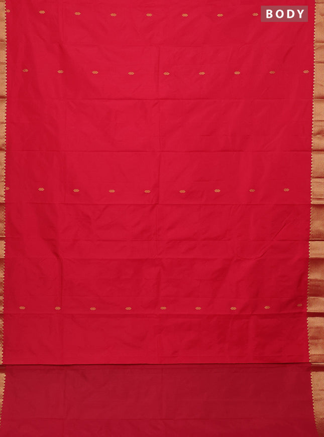 Arani semi silk saree pink with zari woven buttas and zari woven border