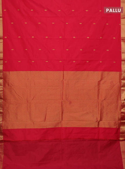 Arani semi silk saree pink with zari woven buttas and zari woven border