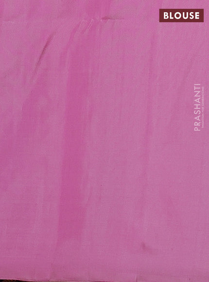 Pure soft silk saree light pink with allover zari weaves and zari woven butta border