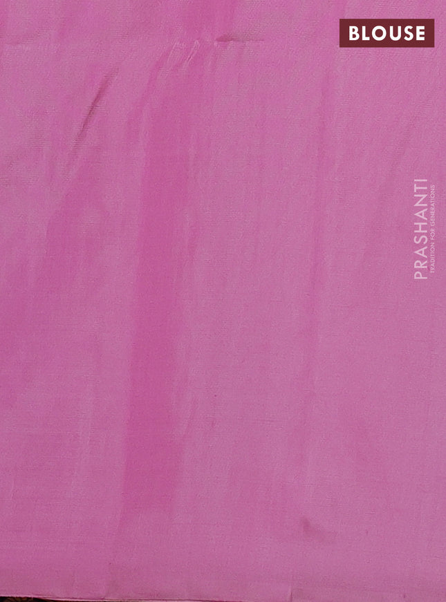 Pure soft silk saree light pink with allover zari weaves and zari woven butta border