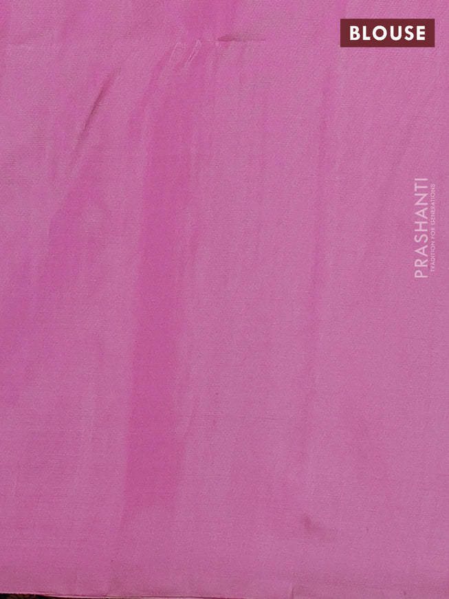 Pure soft silk saree light pink with allover zari weaves and zari woven butta border