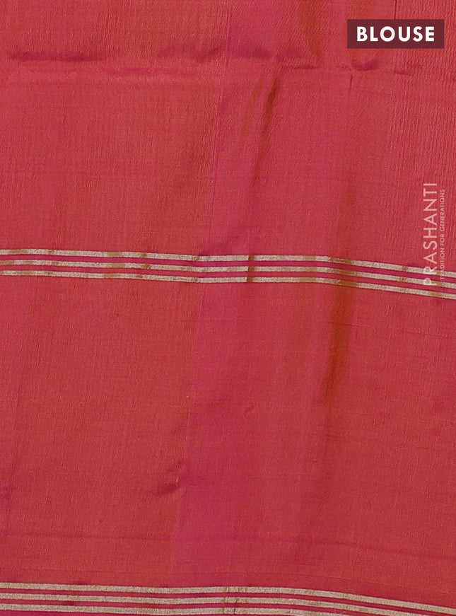 Pure soft silk saree yellow and dual shade of pinkish yellow with zari woven buttas and rettapet zari woven border