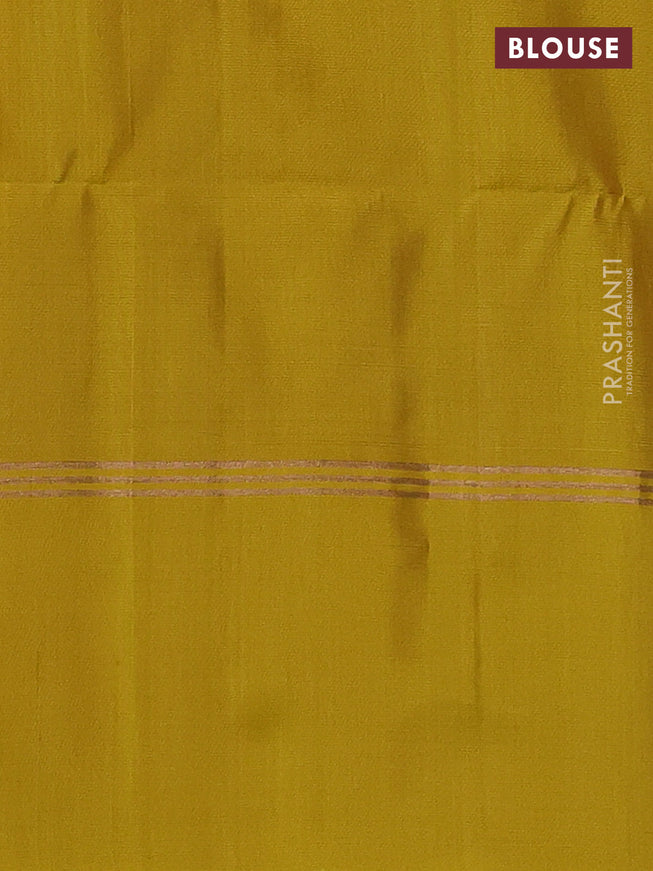 Pure soft silk saree beige and mustard yellow with zari woven buttas and rettapet zari woven border