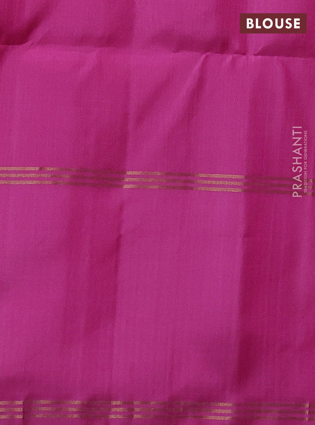 Pure soft silk saree light pink and pink with allover zari weaves and rettapet zari woven border
