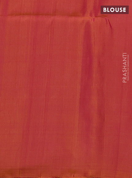 Pure soft silk saree dual shade of pink with allover zari weaves and zari woven butta border