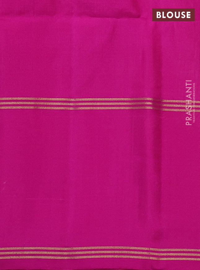 Pure soft silk saree light pink and pink with allover zari woven butta weaves and rettapet zari woven border
