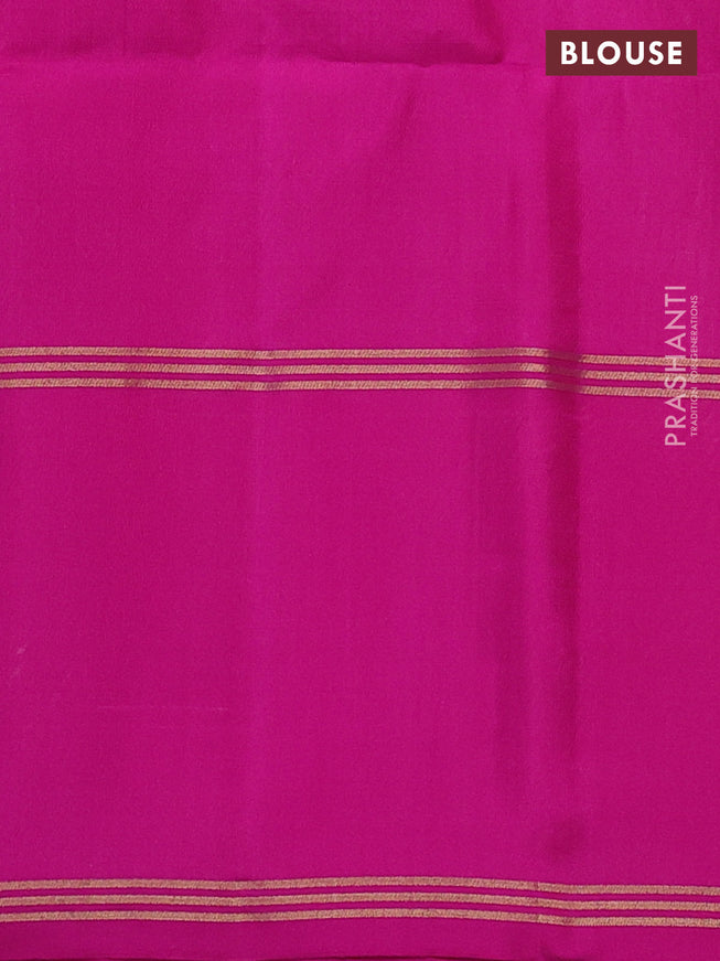 Pure soft silk saree light pink and pink with allover zari woven butta weaves and rettapet zari woven border