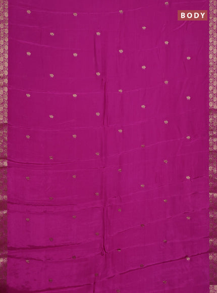Semi mysore silk saree pink with zari woven buttas and zari woven border