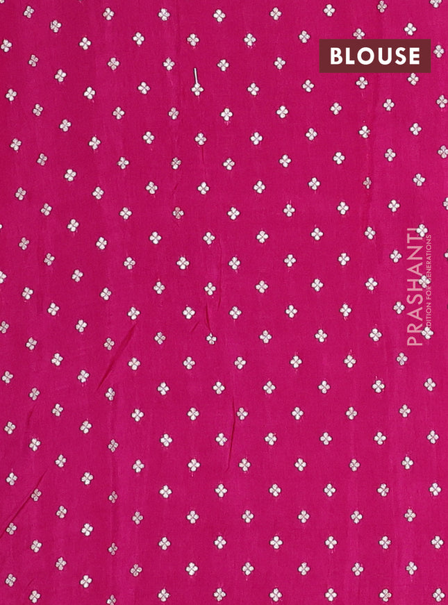 Semi mysore silk saree pink with zari woven buttas and zari woven border