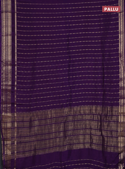 Semi mysore silk saree violet with allover zari weaves and zari woven border