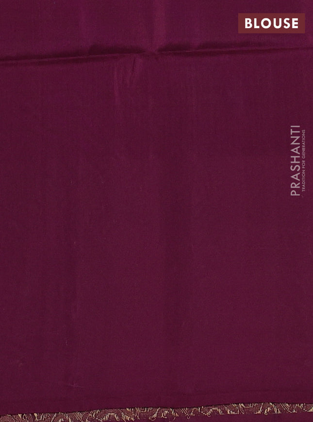 Kanchipuram soft silk saree dual shade of peacock green and wine shade with allover zari woven stripes pattern and rich zari woven border