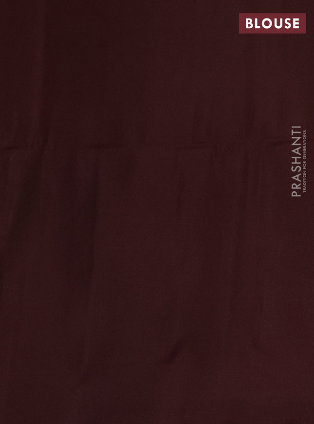 Kanchipuram soft silk saree light green and deep maroon with allover zig zag zari weaves in borderless style