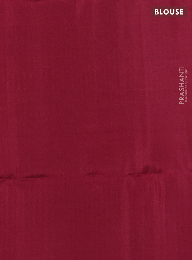 Kanchipuram soft silk saree royal blue and maroon with half & half style and rich zari woven border