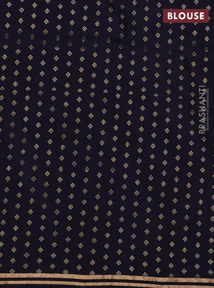 Kanchipuram soft silk saree purple and navy blue with plain body and zari woven simple border