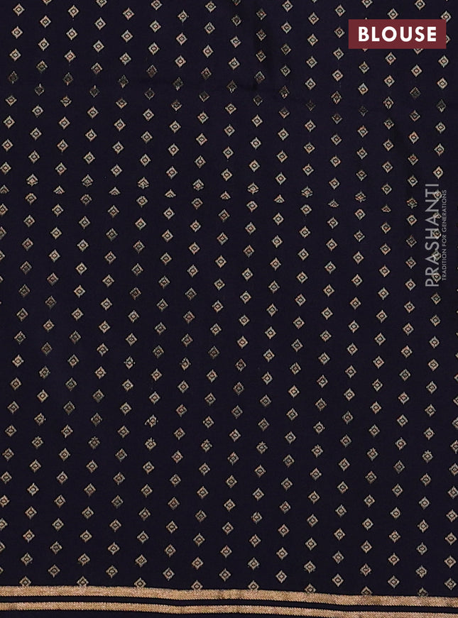 Kanchipuram soft silk saree purple and navy blue with plain body and zari woven simple border