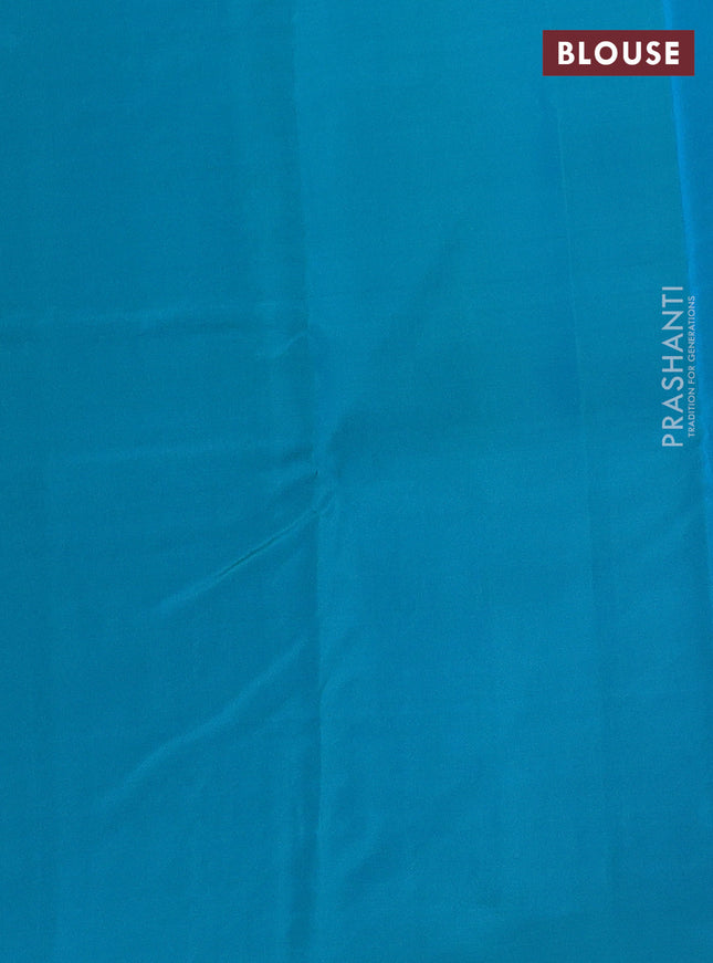 Kanchipuram silk saree light pink and green with allover zari weaves & buttas in borderless style