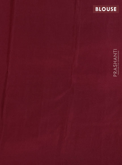 Kanchipuram silk saree teal blue and maroon with half & half style and rich zari woven border