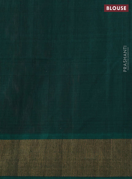 Ikat silk cotton saree pink and green with allover ikat weaves and zari woven border