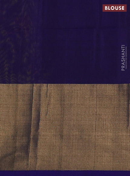 Ikat silk cotton saree yellow and blue with allover ikat weaves and ikat woven zari border